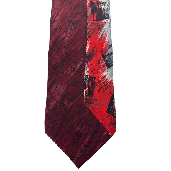 Pierre Balmain Paris Couture Vintage 100% Silk Lot‎ of 2 Ties USA Blue Red Gray - Picture 8 of 10